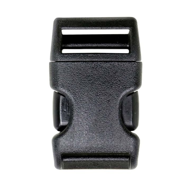 1 Inch Plastic Weinerlock Side Release Buckle Single Adjust Black