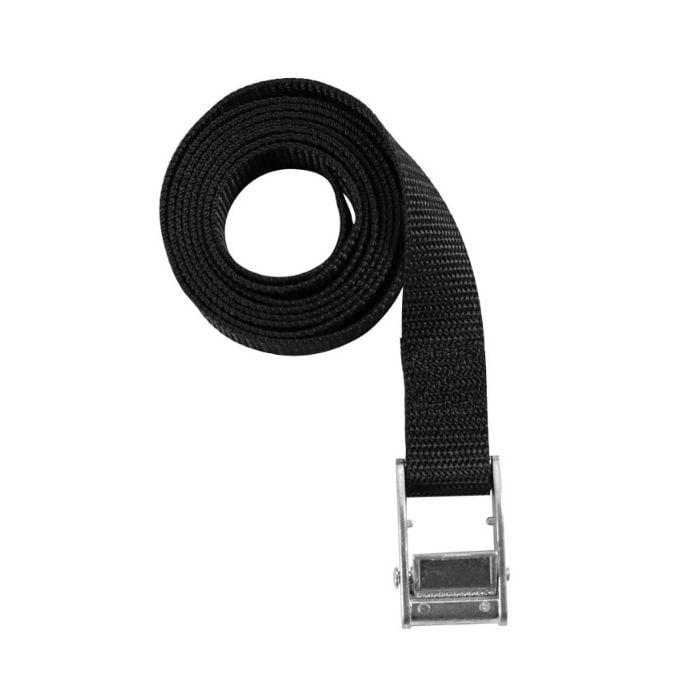 5 Foot by 1 Inch Black Heavyweight Polypropylene Cam Strap