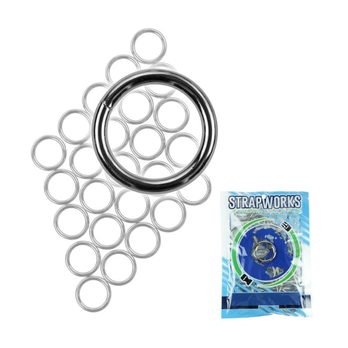 1 Inch Nickel Plated Metal O-Rings, 25 Pack