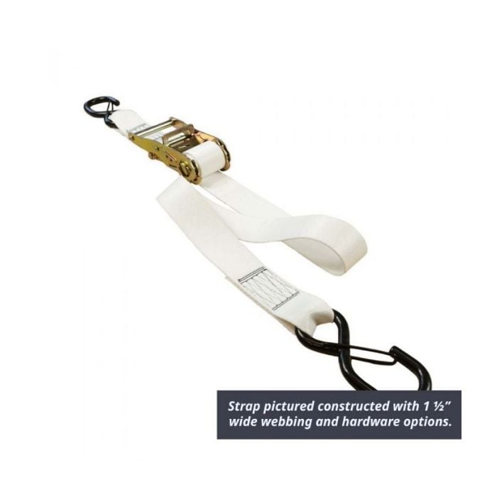 1 Inch Motorcycle Ratchet Strap with End Hardware