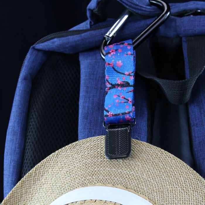 Cherry Blossom patterned in-use Hat Keeper photo