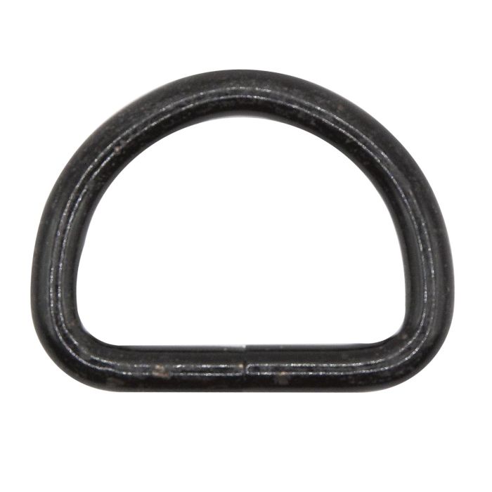 1 1/2 Inch Clearance Metal D-Rings Black Plated