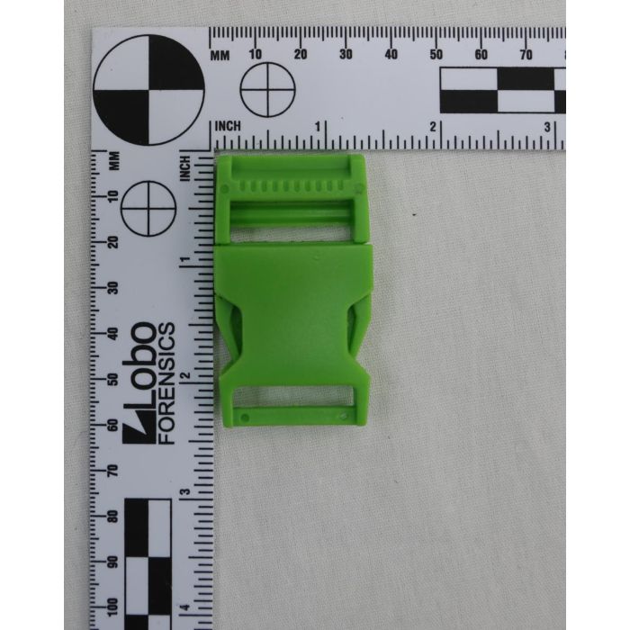 1 Inch Clearance Plastic Side Release Buckle Single Adjust Green