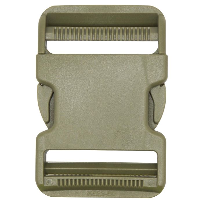 2 Inch Plastic Side Release Buckle Double Adjust Olive Drab