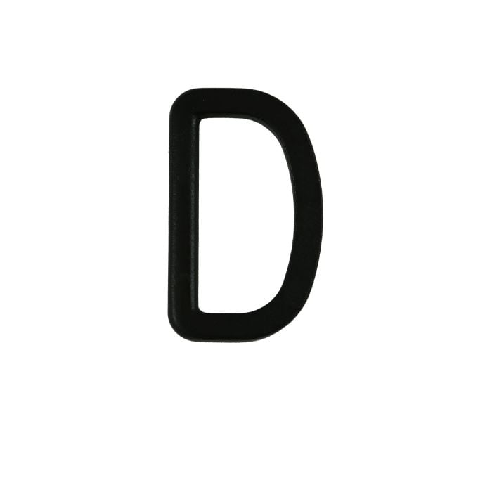1 1/2 Inch Clearance Plastic D-Ring Black