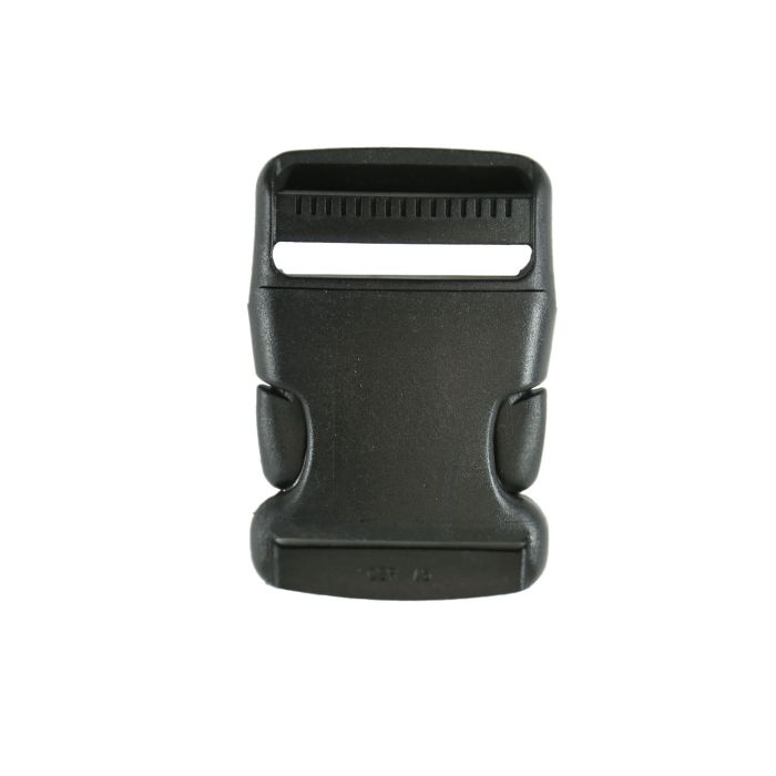 1 1/2 Inch Clearance Plastic Side Release Buckle Single Adjust Black