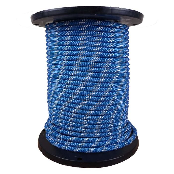 1/2 Inch Kernmantle Rope - Blue with White Tracer