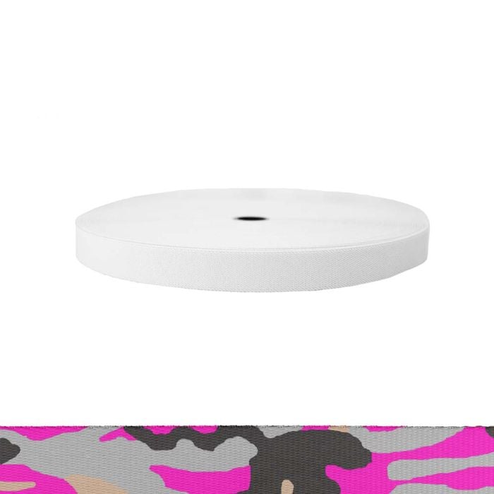 1 Inch Sublimated Elastic Camouflage Pink