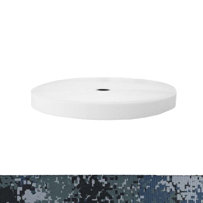 1 Inch Sublimated Elastic Camouflage Digital Blue