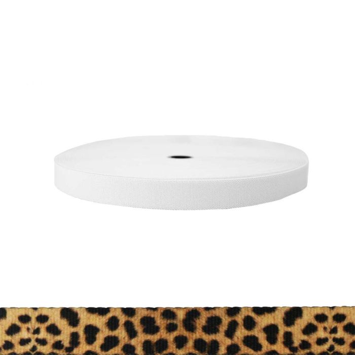 1 Inch Sublimated Elastic Leopard