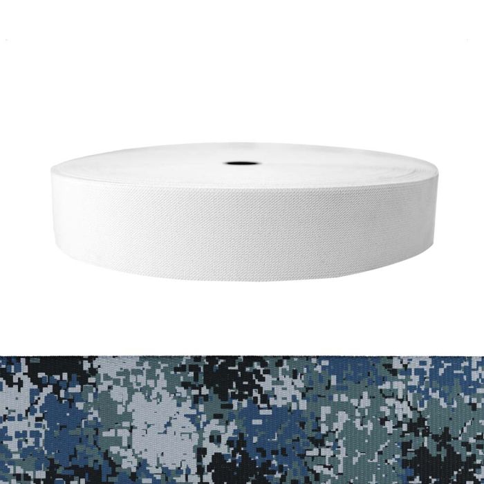 2 Inch Sublimated Elastic Camouflage Digital Blue