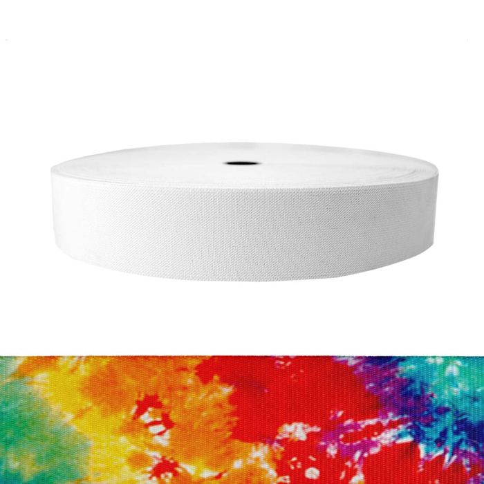 2 Inch Sublimated Elastic Tie Dye