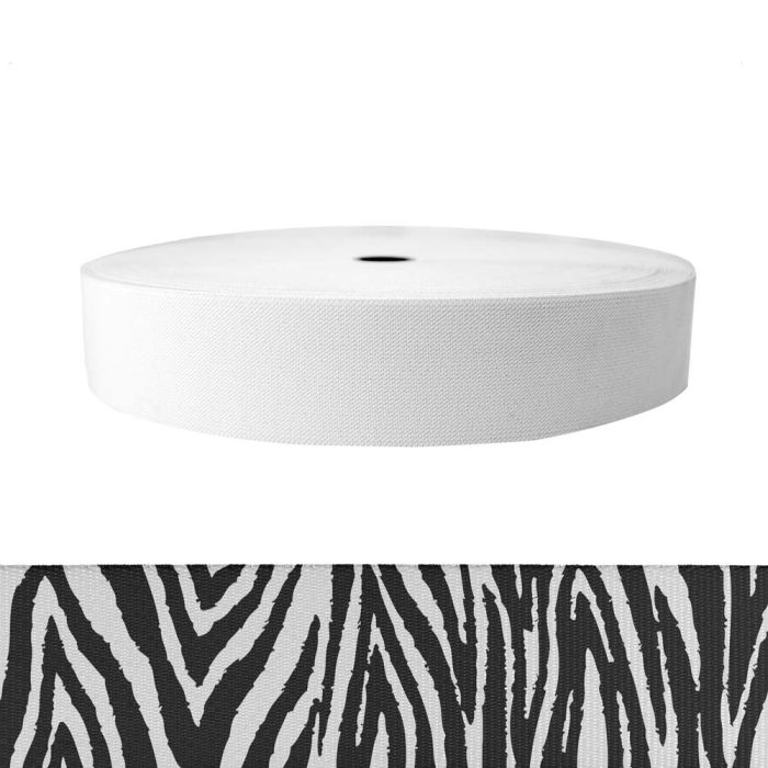 2 Inch Sublimated Elastic Zebra