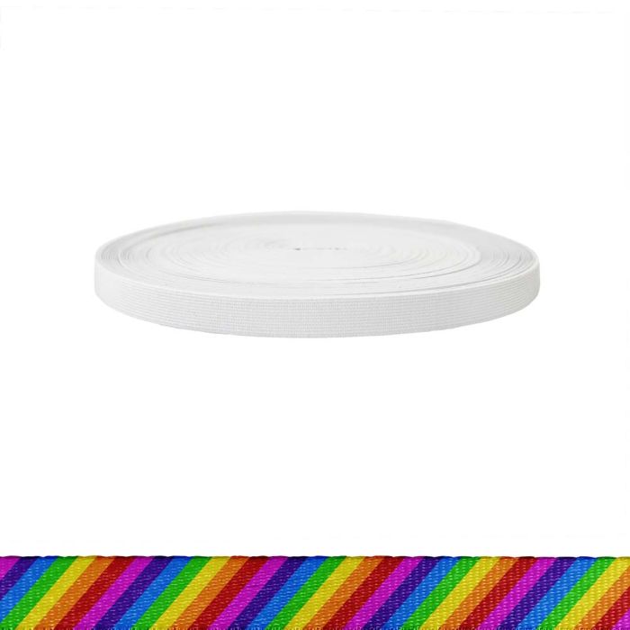 3/4 Inch Sublimated Elastic Rainbow Stripe