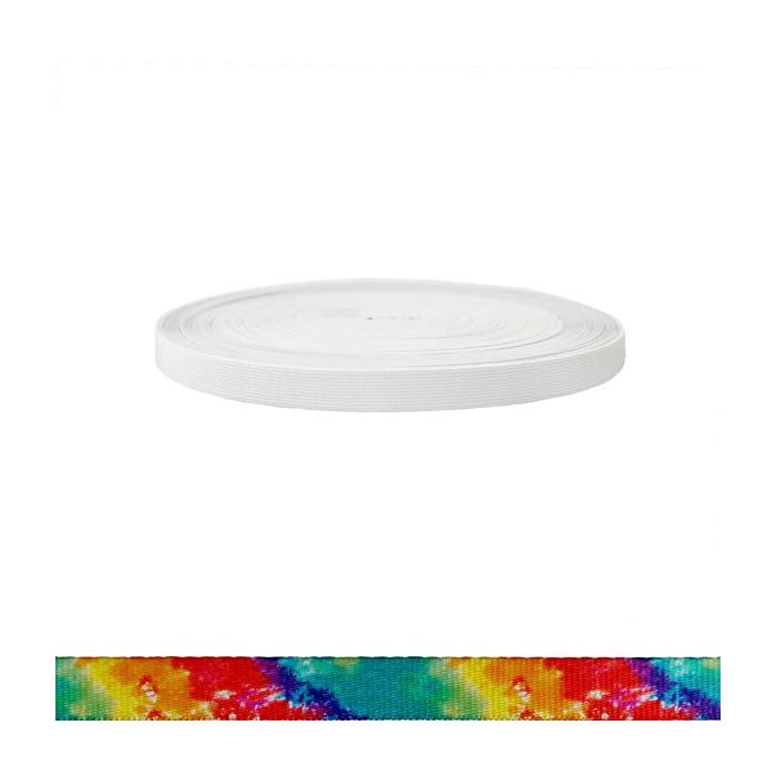 3/4 Inch Sublimated Elastic Tie Dye