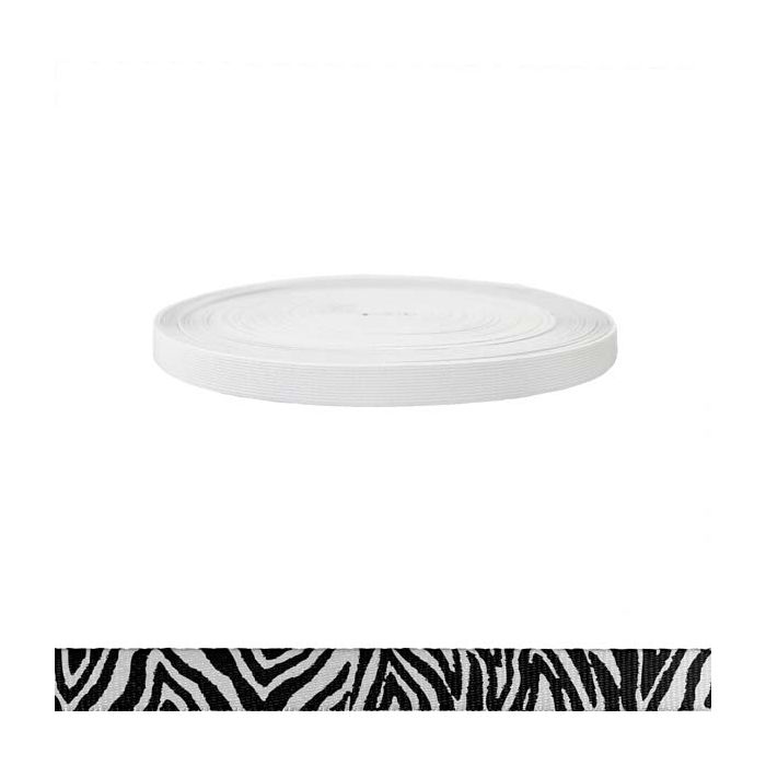 3/4 Inch Sublimated Elastic Zebra