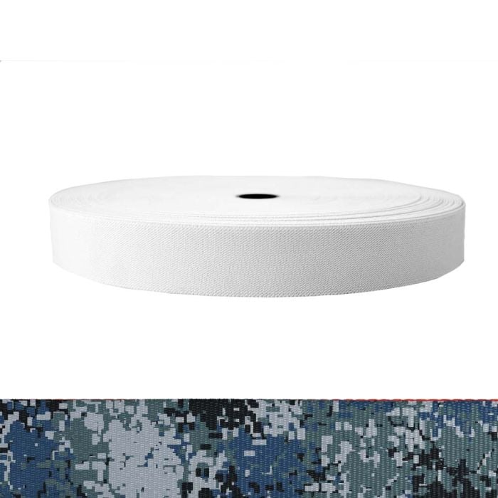 1-1/2 Inch Sublimated Elastic Camouflage Digital Blue