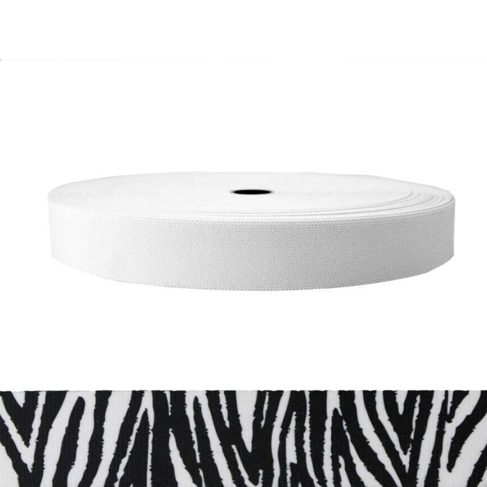 1-1/2 Inch Sublimated Elastic Zebra