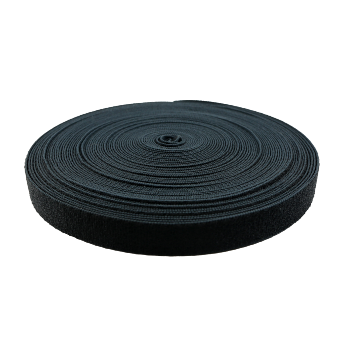 1 Inch Stretch Hook and Loop Black