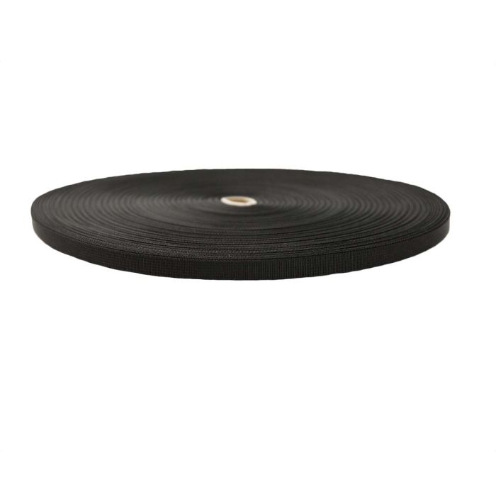 1/2 Inch Flat Nylon Tape Black