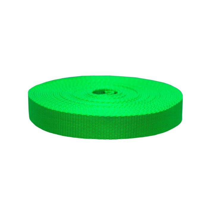 1 Inch Flat Nylon Hot Green
