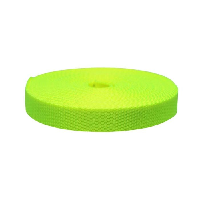 1 Inch Flat Nylon Hot Yellow