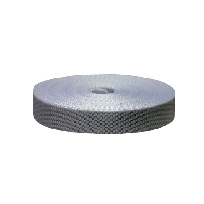 1 Inch Flat Nylon Silver Gray