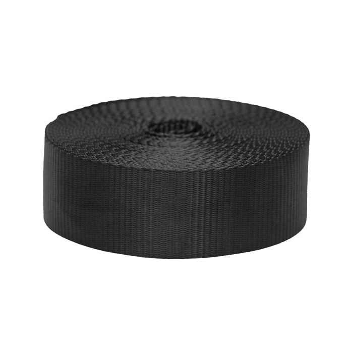 2 Inch Flat Nylon Black