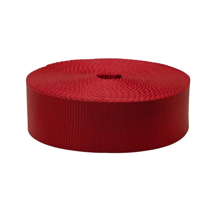 2 Inch Flat Nylon Dark Red