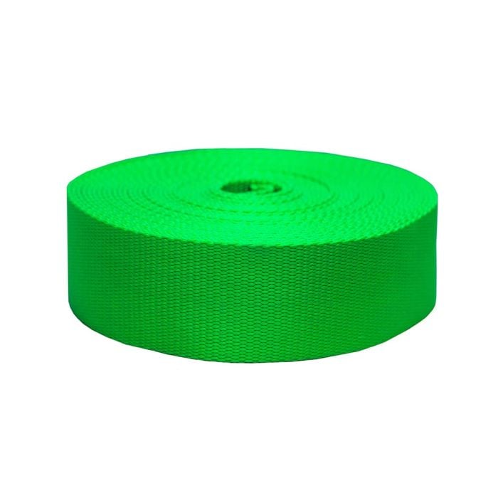 2 Inch Flat Nylon Hot Green