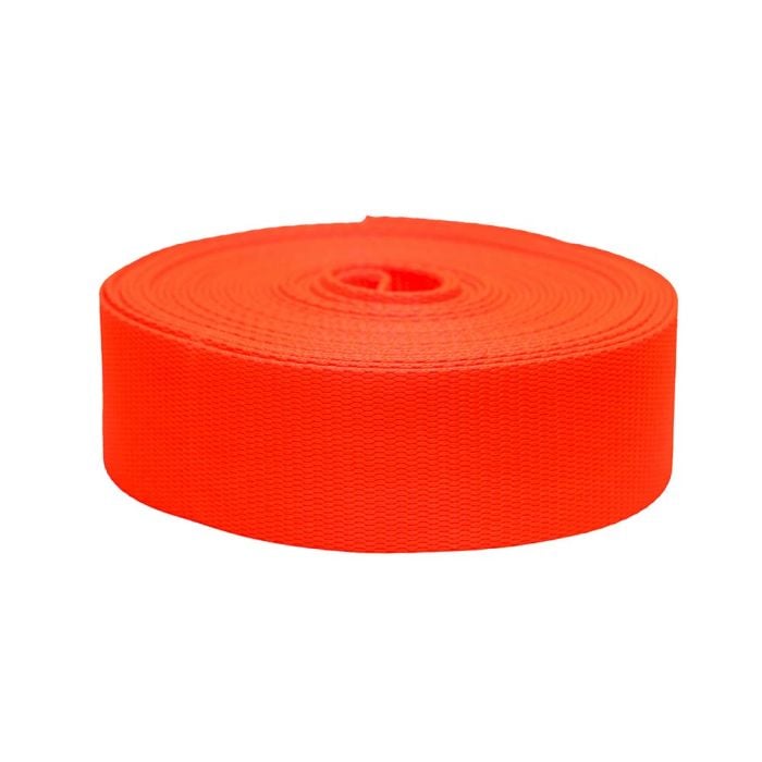 2 Inch Flat Nylon Hot Orange
