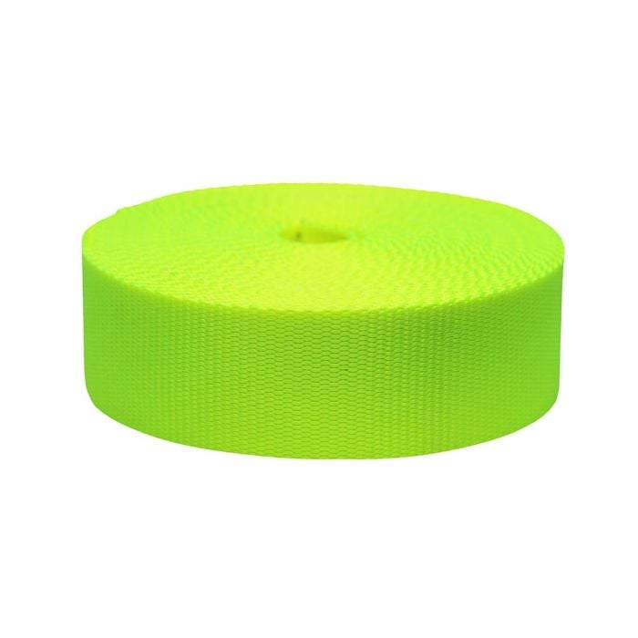 2 Inch Flat Nylon Hot Yellow
