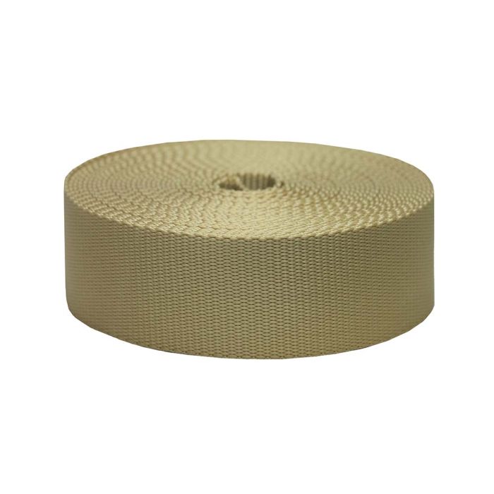 2 Inch Flat Nylon Khaki