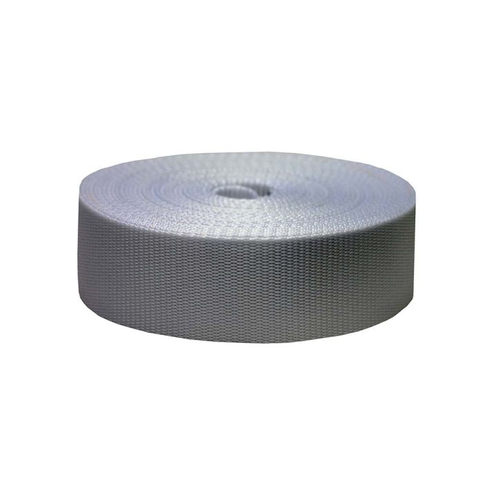 2 Inch Flat Nylon Silver Gray