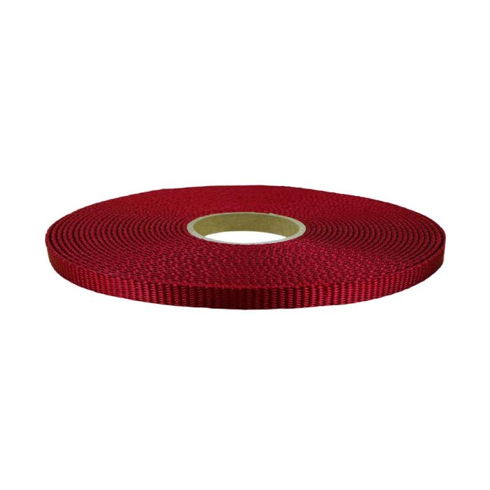 1/2 Inch Flat Nylon Dark Red