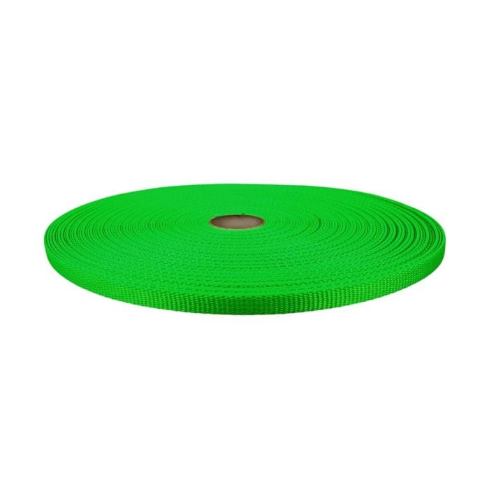 1/2 Inch Flat Nylon Hot Green
