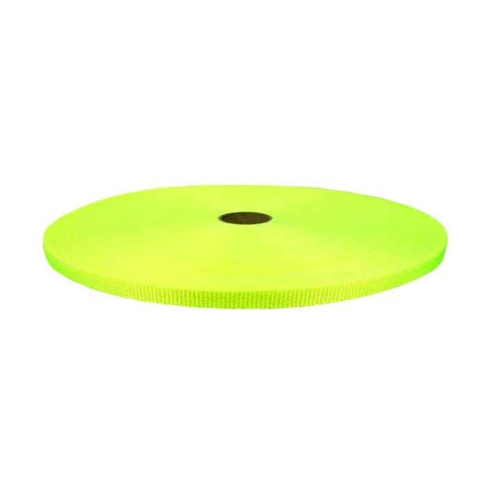 1/2 Inch Flat Nylon Hot Yellow