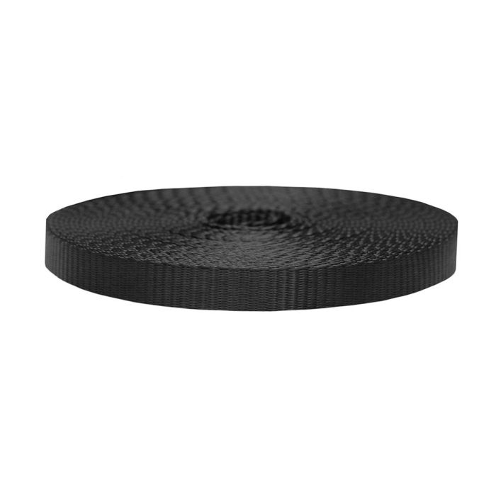 3/4 Inch Flat Nylon Black
