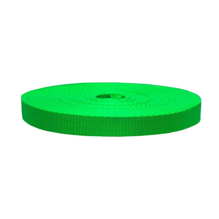 3/4 Inch Flat Nylon Hot Green