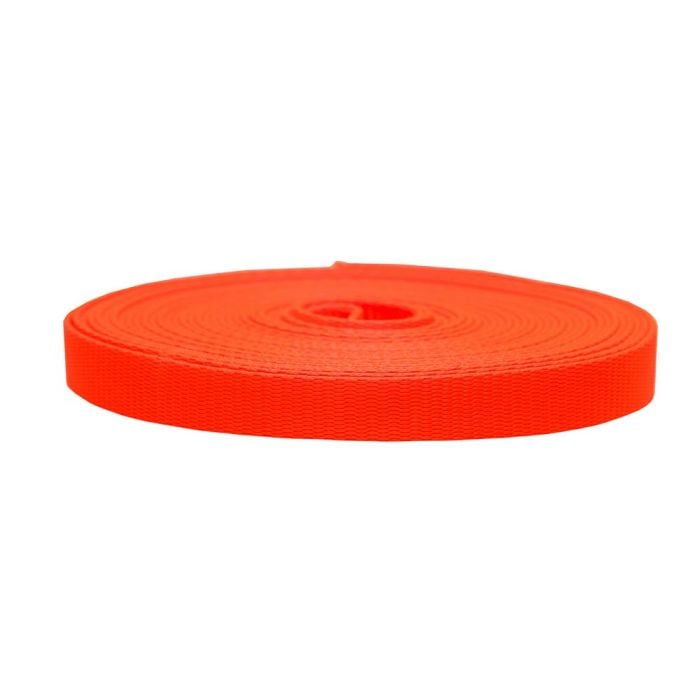 3/4 Inch Flat Nylon Hot Orange