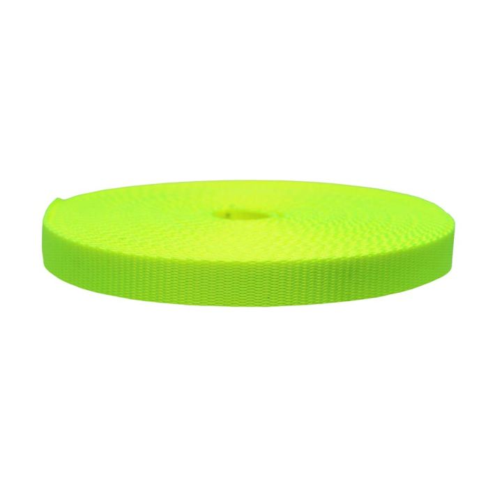 3/4 Inch Flat Nylon Hot Yellow