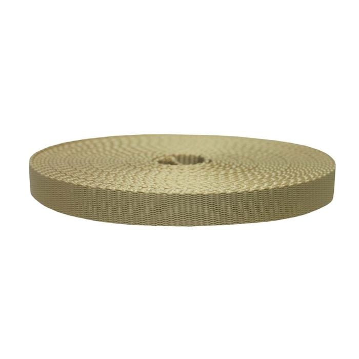 3/4 Inch Flat Nylon Khaki