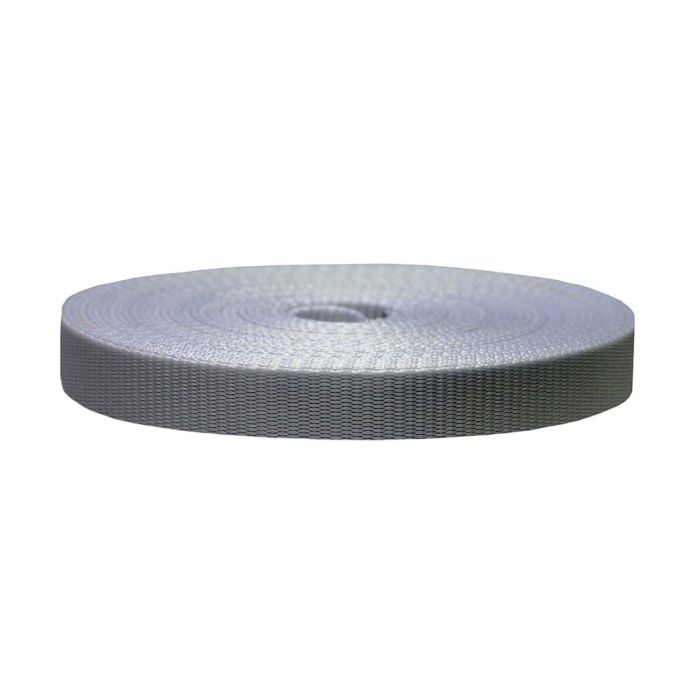 3/4 Inch Flat Nylon Silver Gray