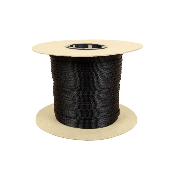 3/8 Inch Flat Nylon Black