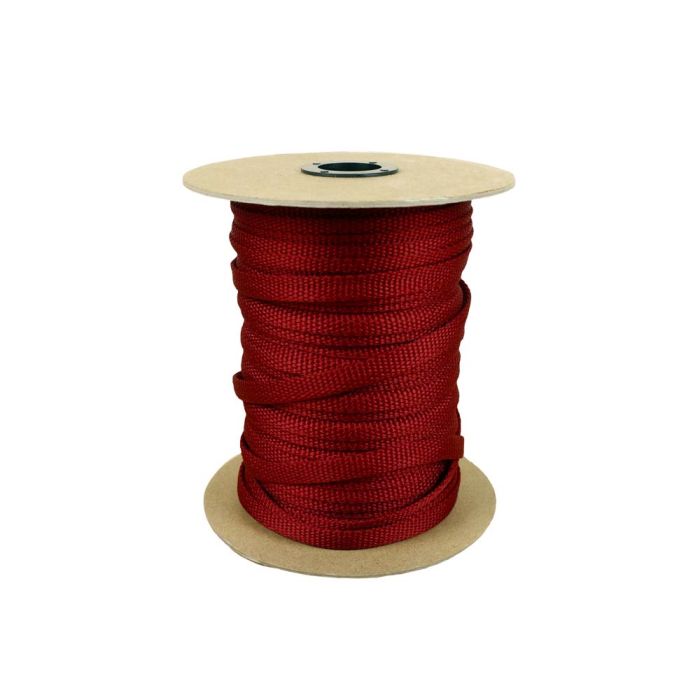 3/8 Inch Flat Nylon Dark Red