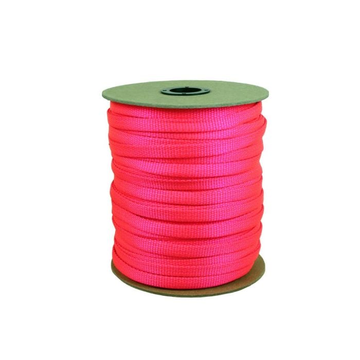 3/8 Inch Flat Nylon Hot Pink