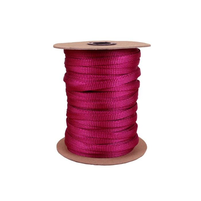 3/8 Inch Flat Nylon Raspberry