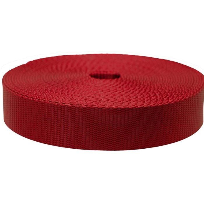 1-1/2 Inch Flat Nylon Dark Red