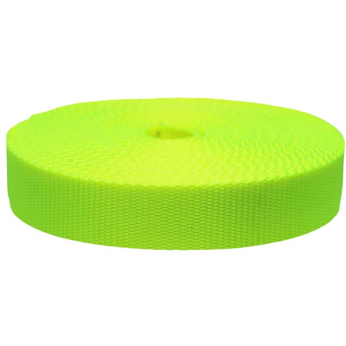 1-1/2 Inch Flat Nylon Hot Yellow