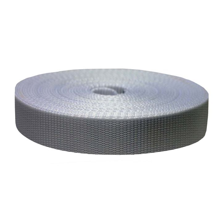 1-1/2 Inch Flat Nylon Silver Gray
